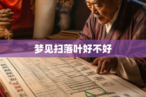 梦见扫落叶好不好