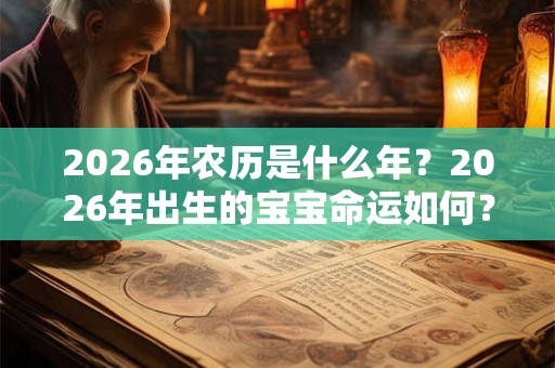 2026年农历是什么年?2026年出生的宝宝命运如何? 2026年农历是什么年?2026年出生的宝宝命运如何?
