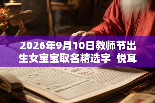 2026年9月10日教师节出生女宝宝取名精选字  悦耳动听的名字