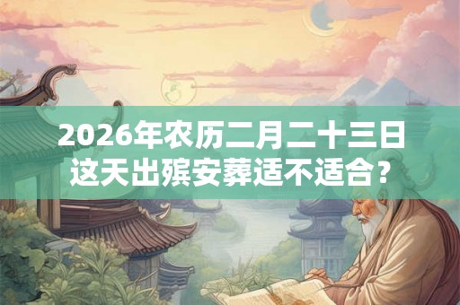 2026年农历二月二十三日这天出殡安葬适不适合？