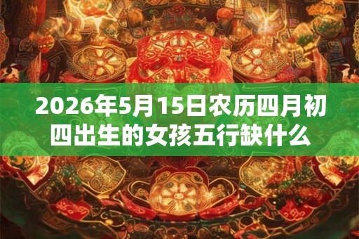 2026年5月15日农历四月初四出生的女孩五行缺什么