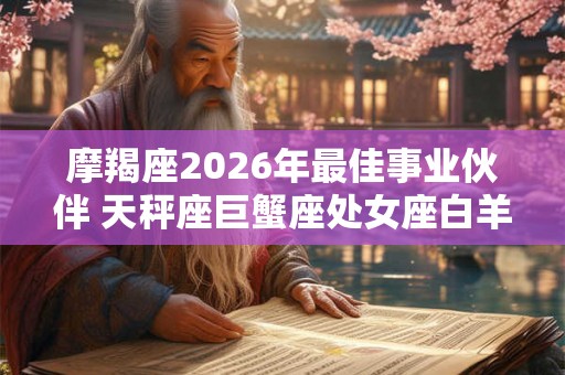 摩羯座2026年最佳事业伙伴 天秤座巨蟹座处女座白羊座