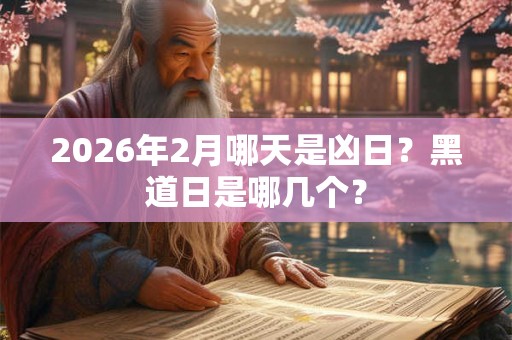 2026年2月哪天是凶日？黑道日是哪几个？