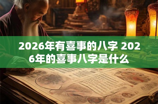 2026年有喜事的八字 2026年的喜事八字是什么