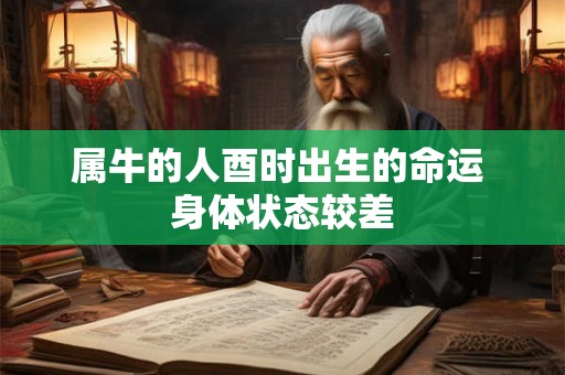 属牛的人酉时出生的命运 身体状态较差