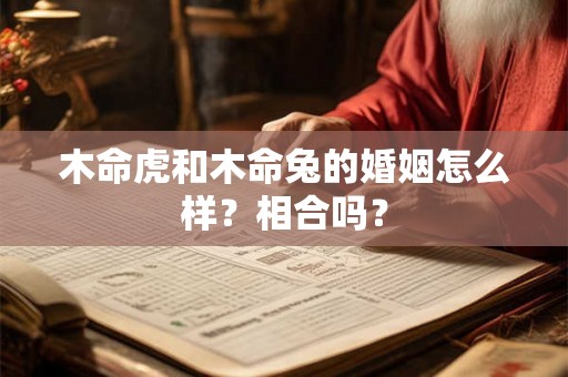 木命虎和木命兔的婚姻怎么样？相合吗？