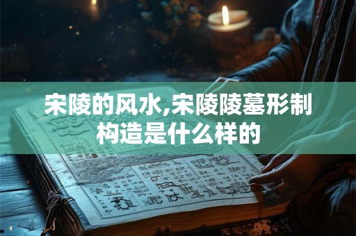 宋陵的风水,宋陵陵墓形制构造是什么样的
