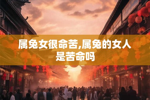 属兔女很命苦,属兔的女人是苦命吗