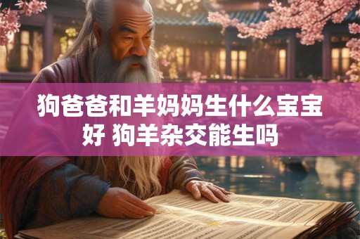 狗爸爸和羊妈妈生什么宝宝好 狗羊杂交能生吗