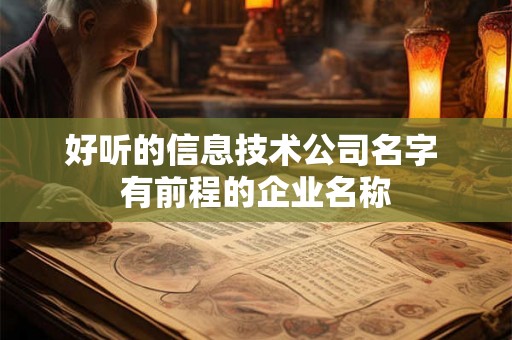 好听的信息技术公司名字 有前程的企业名称