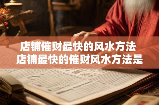 店铺催财最快的风水方法 店铺最快的催财风水方法是什么