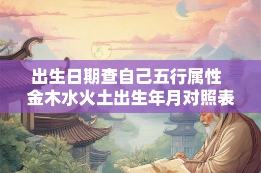 出生日期查自己五行属性  金木水火土出生年月对照表