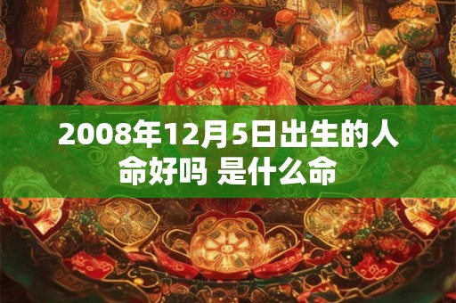 2008年12月5日出生的人命好吗 是什么命