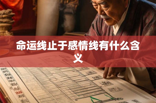 命运线止于感情线有什么含义