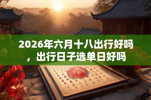 2026年六月十八出行好吗，出行日子选单日好吗
