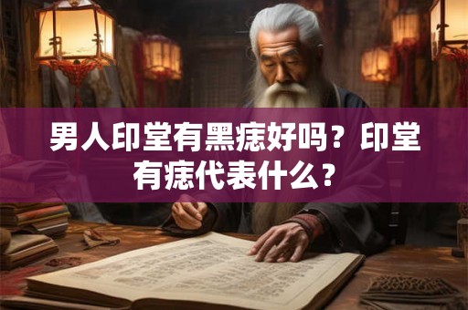 男人印堂有黑痣好吗？印堂有痣代表什么？