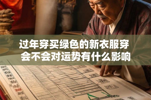 过年穿买绿色的新衣服穿 会不会对运势有什么影响 过年穿买绿色的新衣服穿 会不会对运势有什么影响
