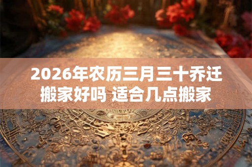 2026年农历三月三十乔迁搬家好吗 适合几点搬家