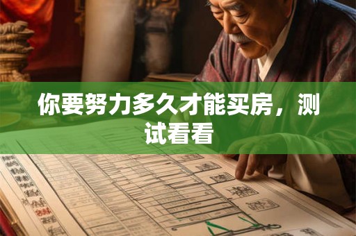 你要努力多久才能买房,测试看看 你要努力多久才能买房,测试看看