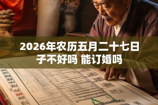2026年农历五月二十七日子不好吗 能订婚吗