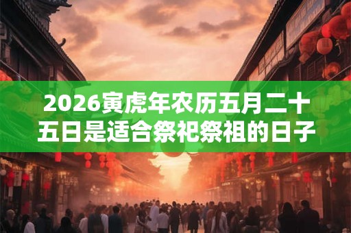 2026寅虎年农历五月二十五日是适合祭祀祭祖的日子？