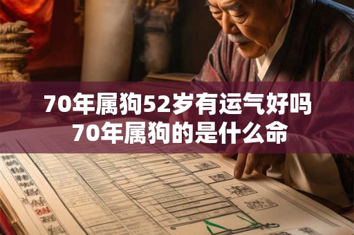 70年属狗52岁有运气好吗 70年属狗的是什么命