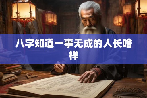 八字知道一事无成的人长啥样