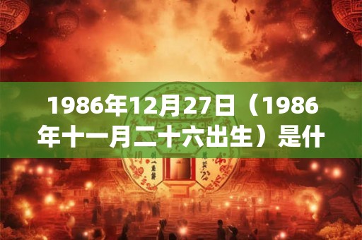 1986年12月27日（1986年十一月二十六出生）是什么命_命运如何