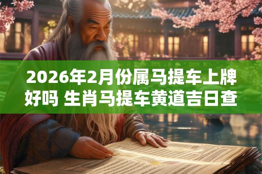 2026年2月份属马提车上牌好吗 生肖马提车黄道吉日查询