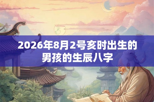 2026年8月2号亥时出生的男孩的生辰八字