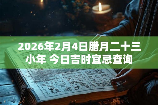 2026年2月4日腊月二十三小年 今日吉时宜忌查询