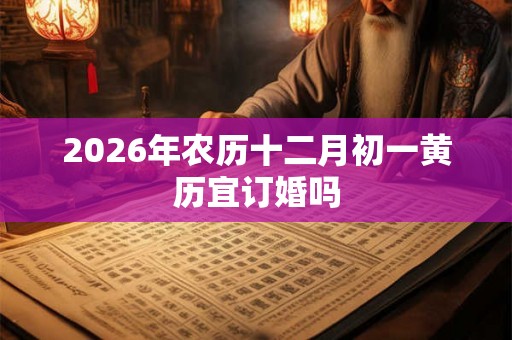 2026年农历十二月初一黄历宜订婚吗