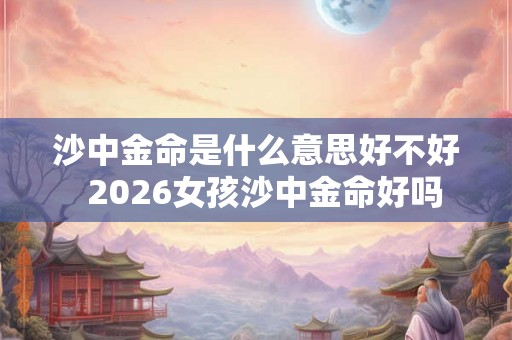 沙中金命是什么意思好不好  2026女孩沙中金命好吗