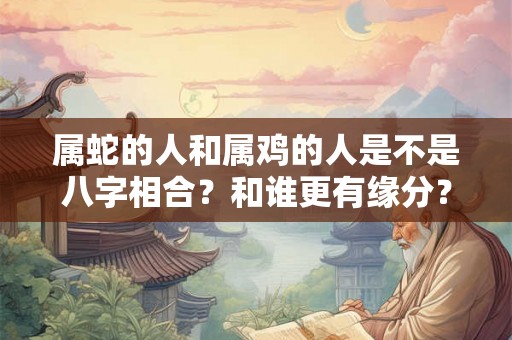 属蛇的人和属鸡的人是不是八字相合？和谁更有缘分？