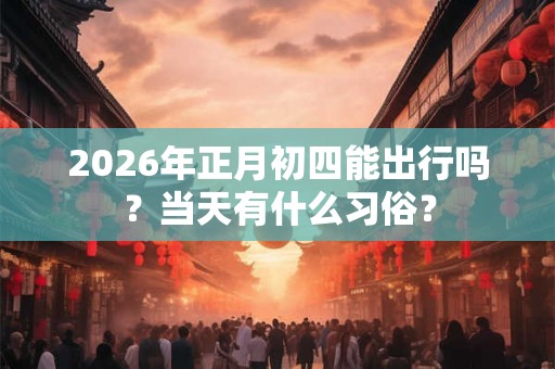 2026年正月初四能出行吗？当天有什么习俗？