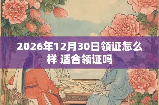 2026年12月30日领证怎么样 适合领证吗