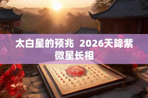 太白星的预兆  2026天降紫微星长相