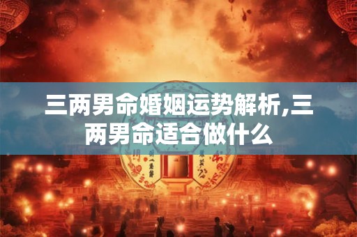 三两男命婚姻运势解析,三两男命适合做什么 三两男命婚姻运势解析,三两男命适合做什么