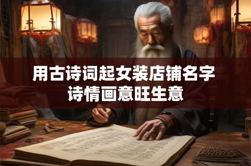 用古诗词起女装店铺名字 诗情画意旺生意