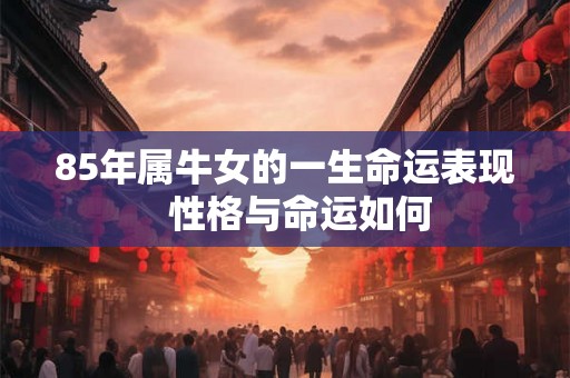 85年属牛女的一生命运表现   性格与命运如何