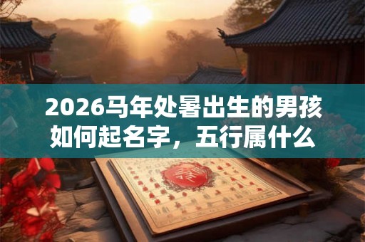 2026马年处暑出生的男孩如何起名字，五行属什么