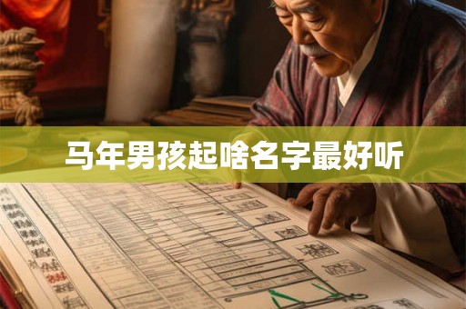 马年男孩起啥名字最好听
