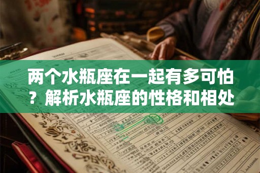 两个水瓶座在一起有多可怕？解析水瓶座的性格和相处难点