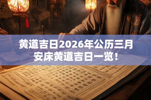 黄道吉日2026年公历三月安床黄道吉日一览！