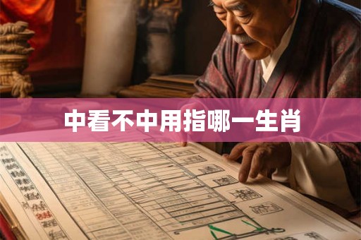 中看不中用指哪一生肖