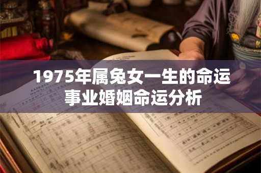 1975年属兔女一生的命运 事业婚姻命运分析 1975年属兔女一生的命运 事业婚姻命运分析