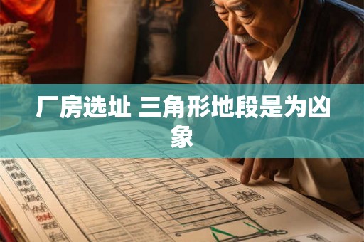 厂房选址 三角形地段是为凶象 厂房选址 三角形地段是为凶象