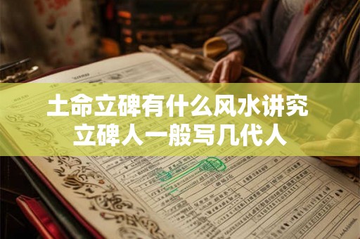 土命立碑有什么风水讲究 立碑人一般写几代人