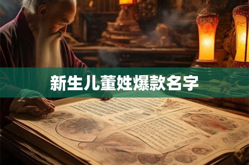 新生儿董姓爆款名字