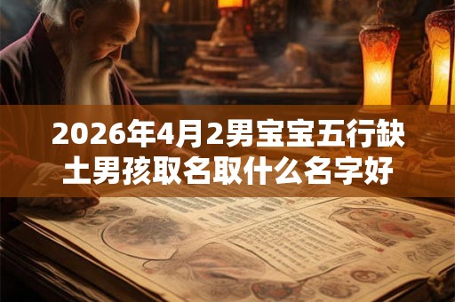2026年4月2男宝宝五行缺土男孩取名取什么名字好